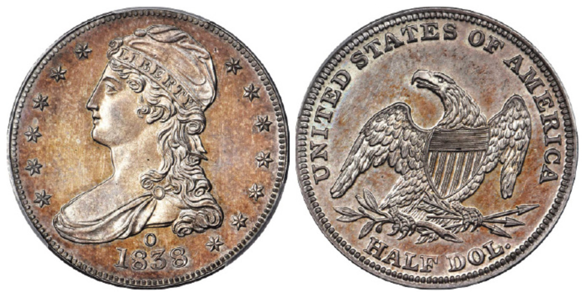  Highlighting the E. Horatio Morgan Collection of Half Dollars was this 1838-O half dollar graded Specimen-63 (PCGS). It earned an impressive $504,000. (Images courtesy Stack's Bowers.)