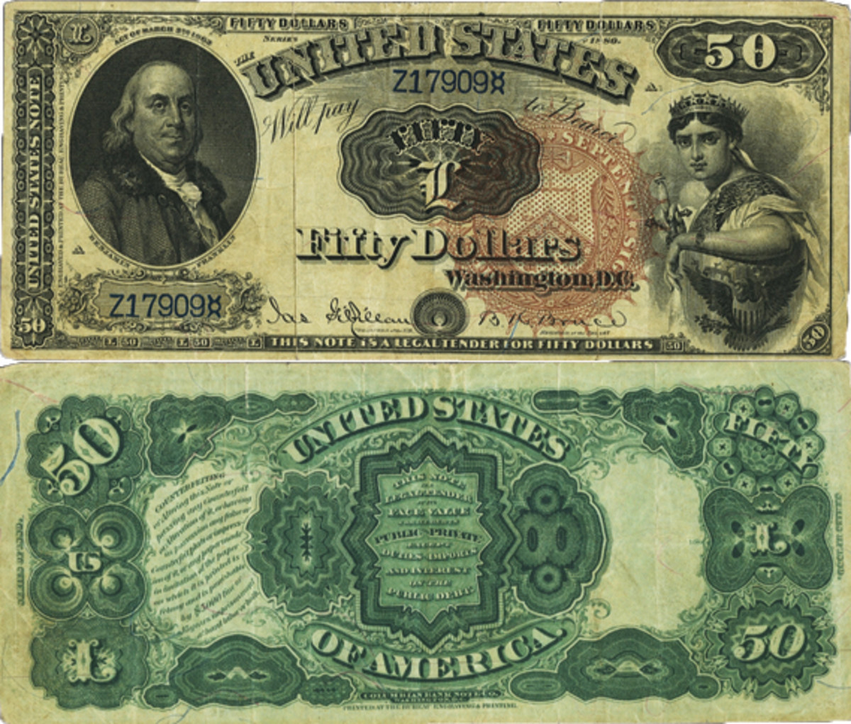 $50 US Small Size Paper Money Notes for sale