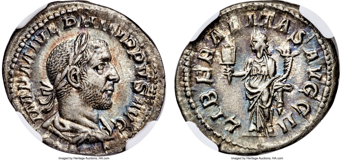 Unpublished Philip I Star Denarius. Courtesy of Heritage Auctions