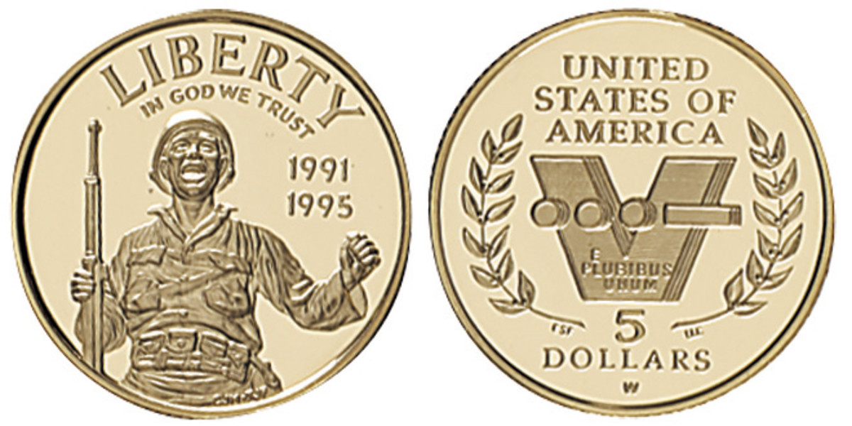 1993 $5 World War II 50th Anniversary