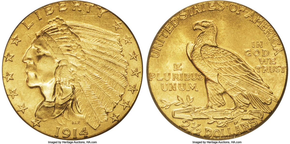 1914 Indian Head Quarter Eagle.