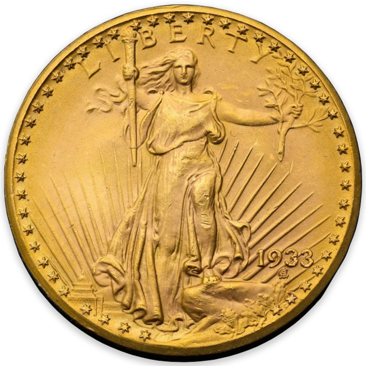 This U.S. 1933 double eagle gold coin sold for a record $18.9 million in 2021. (Image courtesy Sotheby's.)