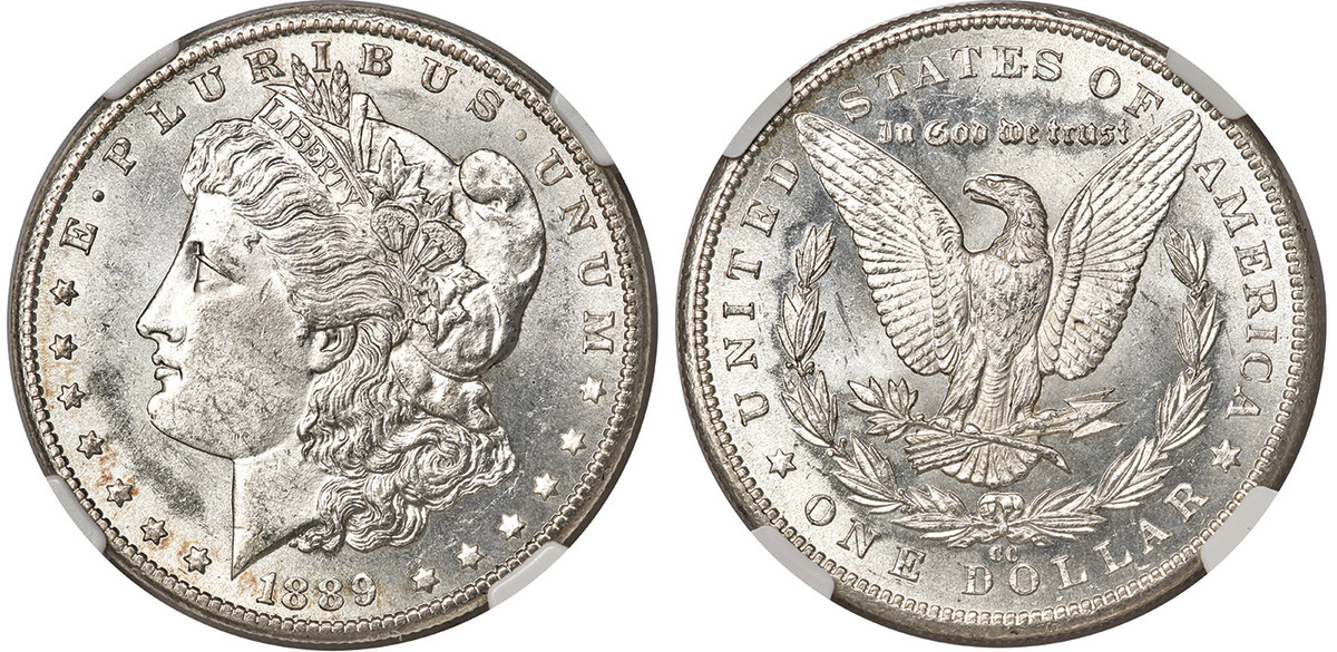 1889-CC Morgan Dollar. (All images courtesy of Heritage Auctions)