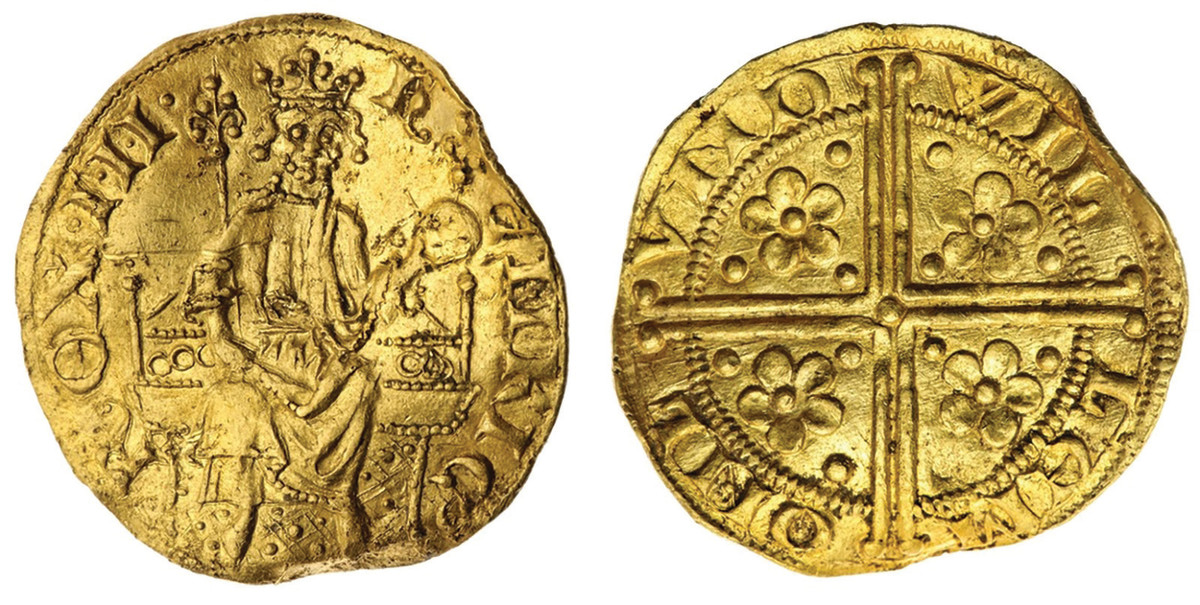 This gold Henry III penny was sold at auction for over $720,000 U.S. (Image courtesy of Spink).