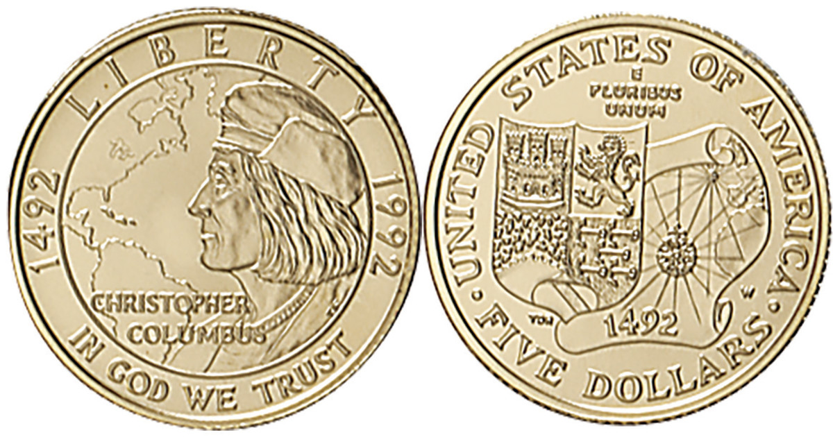 1992 half eagle honoring the quincentenary of Christopher Columbus