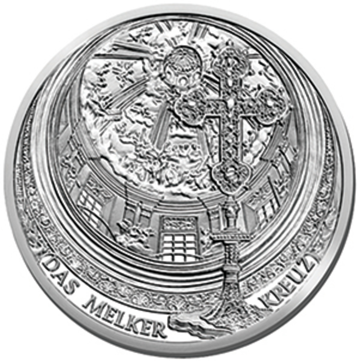 In a short period from 2007 to 2010 Thomas Pesendorfer created a run of wonderful silver 10 and 20 Euro’s which won five COTY category awards. This inner view of the Melk Abbey dome displays fantastic depth for a standard struck coin.