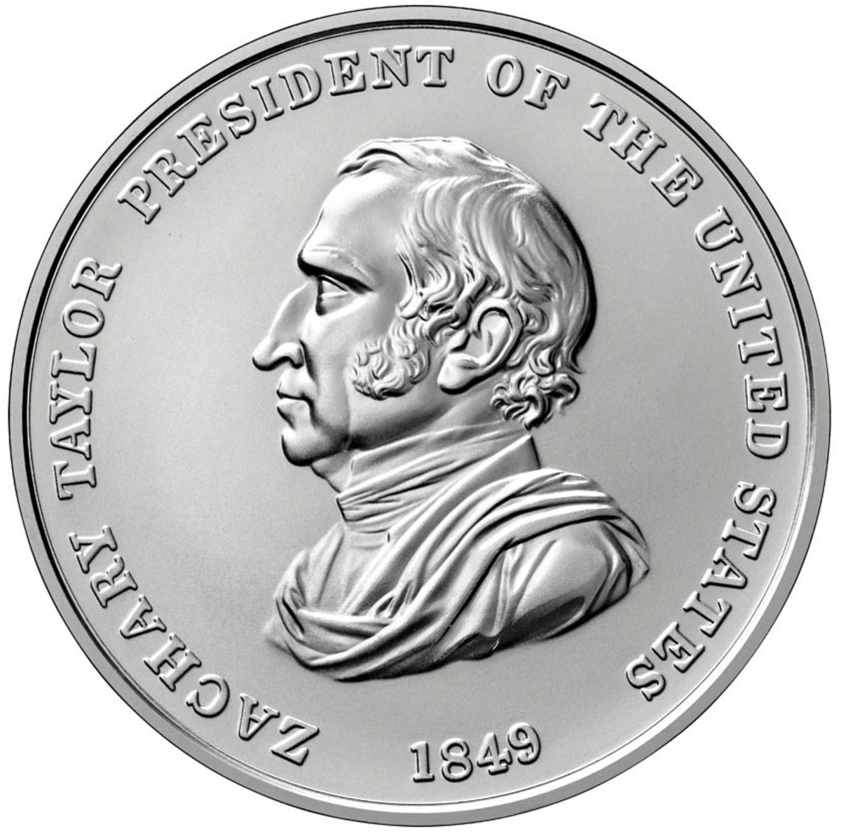 Zachary Taylor silver Presidential medal. (Image courtesy United States Mint.)
