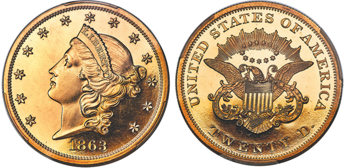 The other lot whose winning bid surpassed $1 million was a 1863 Liberty gold double eagle from the Bob R. Simpson Collection.