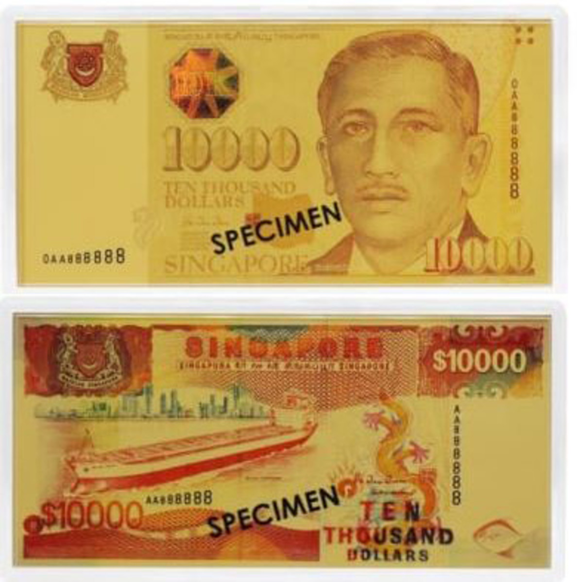 Singapore has recently issued metal replicas of the city-state’s legal tender S$1,000 bank note.