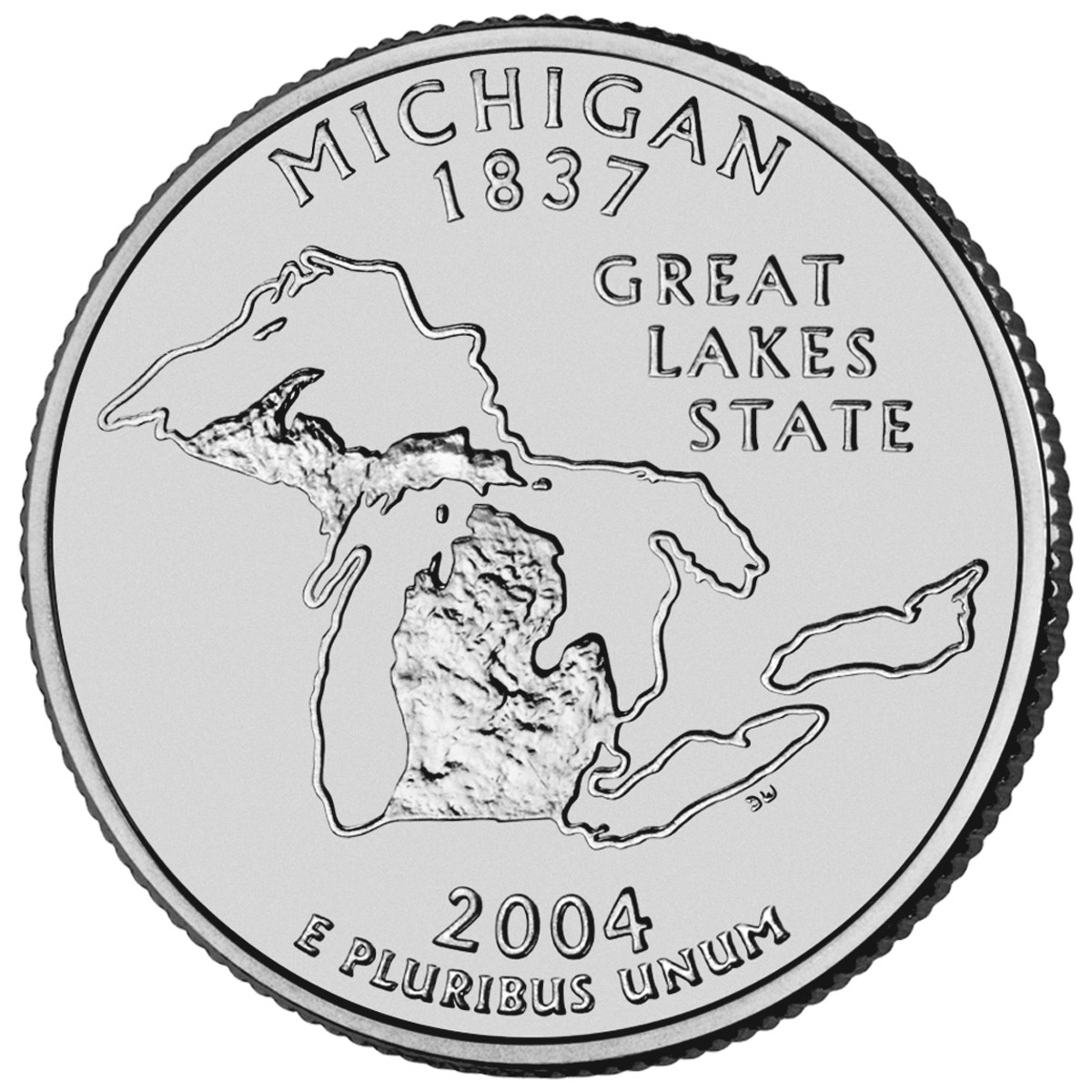 2004 Michigan Statehood quarter. (Image courtesy United States Mint.)