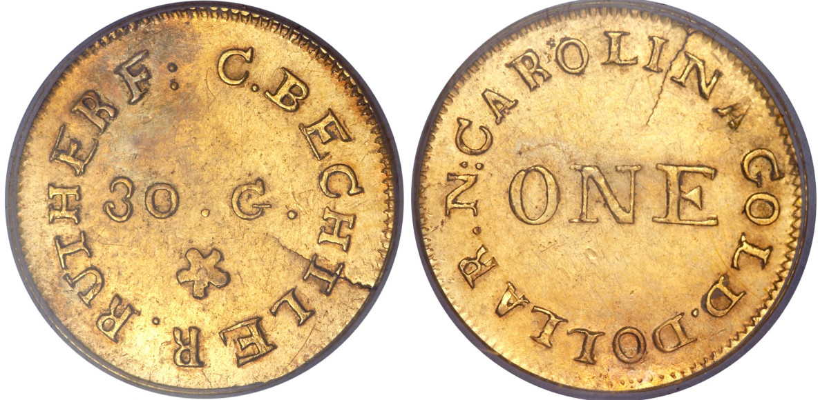 (1831-34) C. Bechtler Gold Dollar.