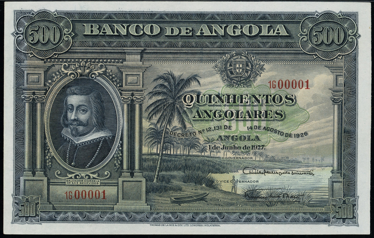 A Serial Number 1 Angola. Image Courtesy of Heritage Auctions.