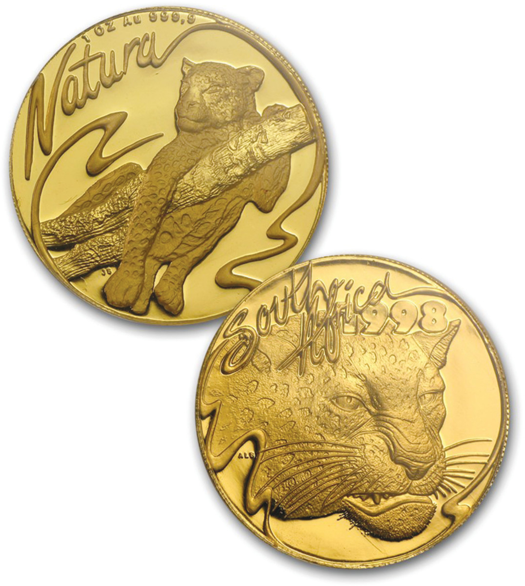 The Singapore Coin Show award-winning 1998 Leopard featured shifting tails off the ends of the legends.