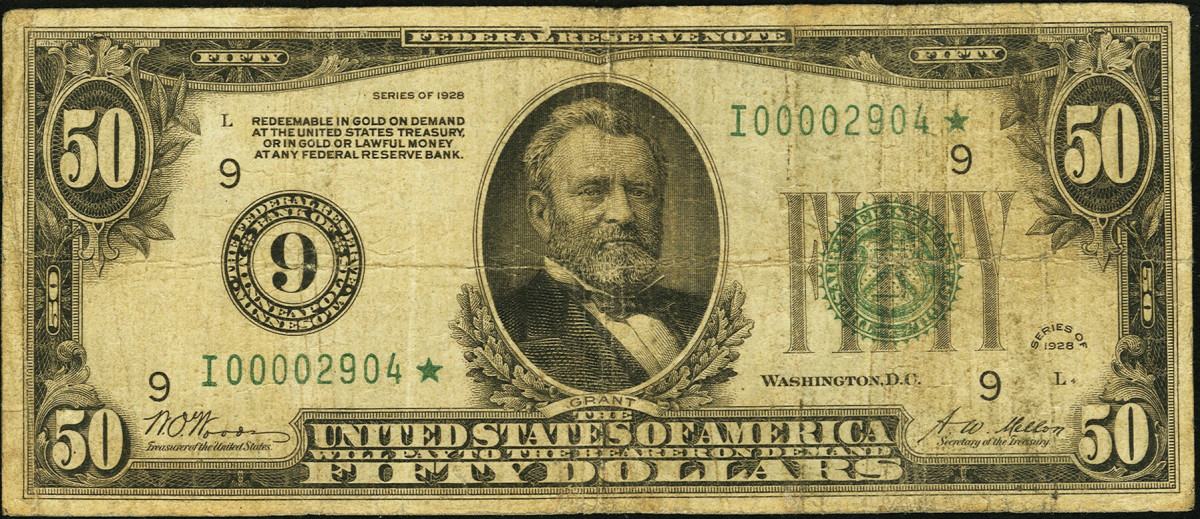 $50 1928 Minneapolis note (All images courtesy of Heritage Auctions www.ha.com)