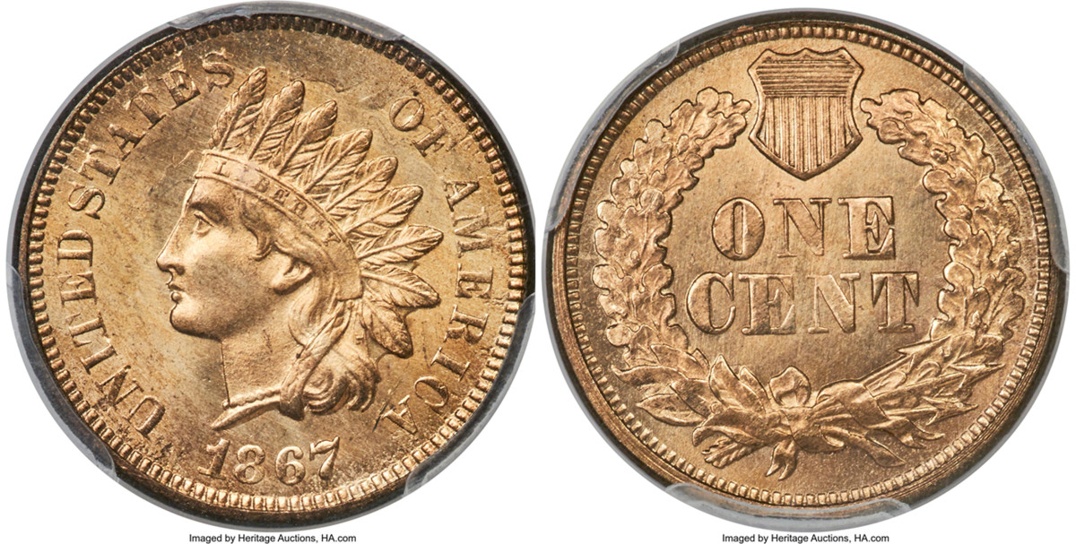 1867 Indian Head cent