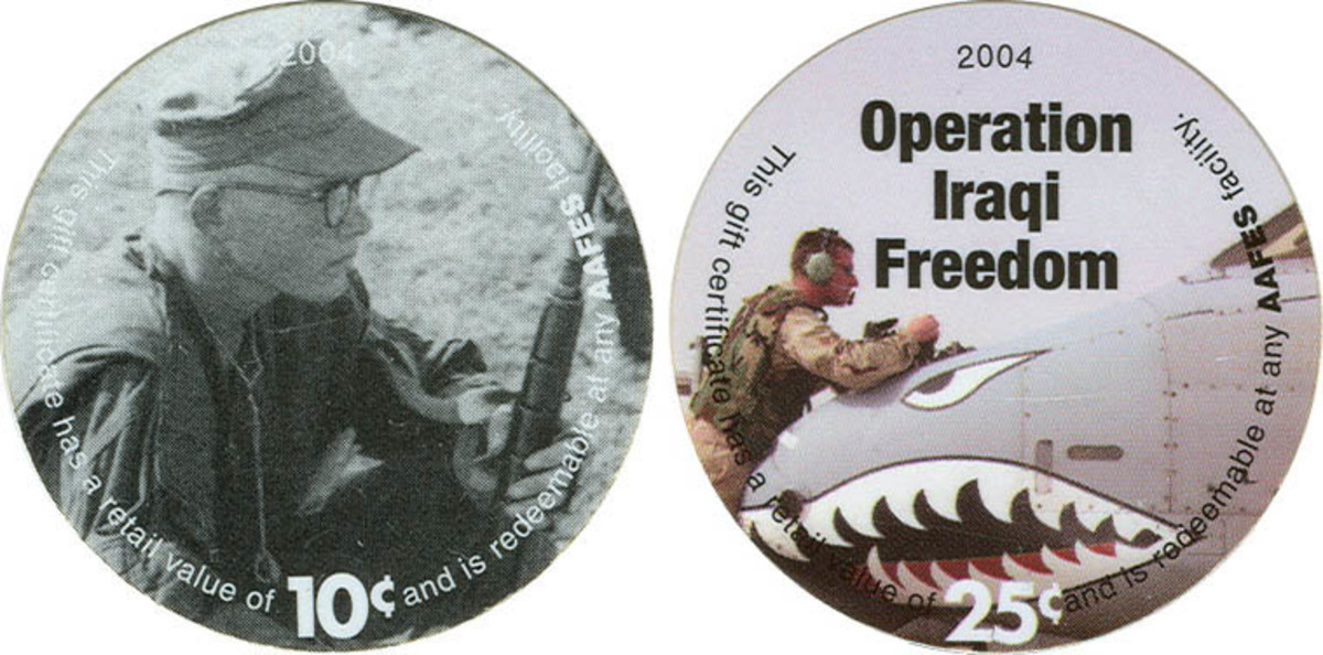 Meant to be a temporary measure when introduced as a substitute for coins for troops in Afghanistan in 2001 pogs are only now being demonetized.