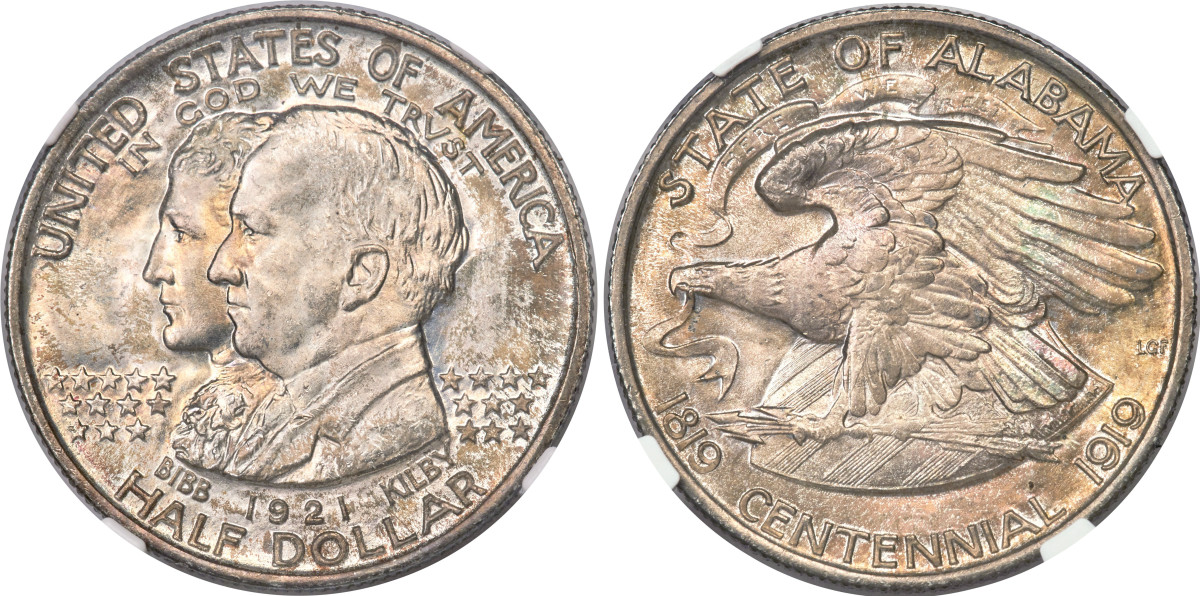1921 Alabama Centennial half dollar. (Images courtesy of Heritage Auctions)