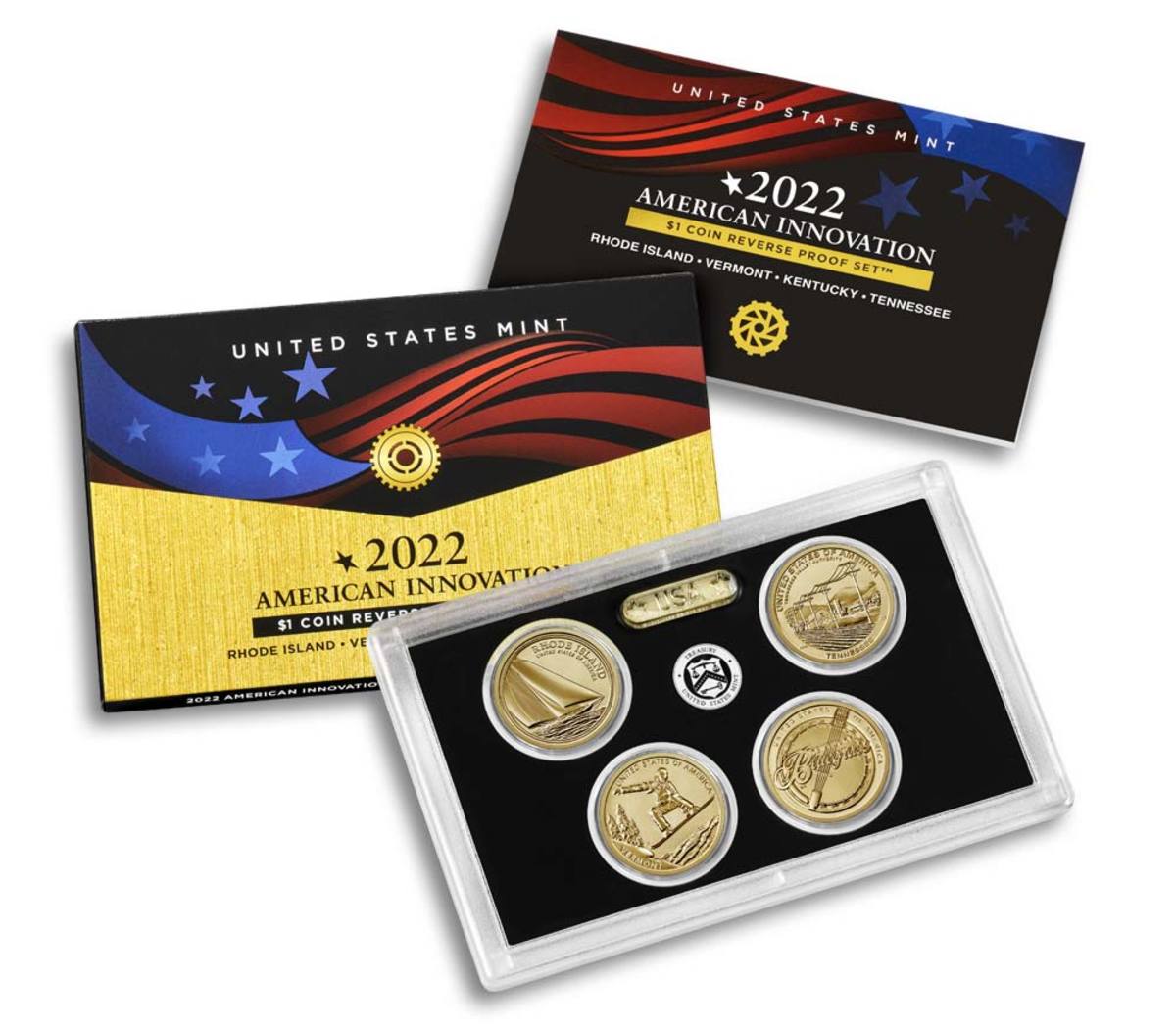 2022 American Innovation dollar reverse proof set. (Image courtesy United States Mint.)