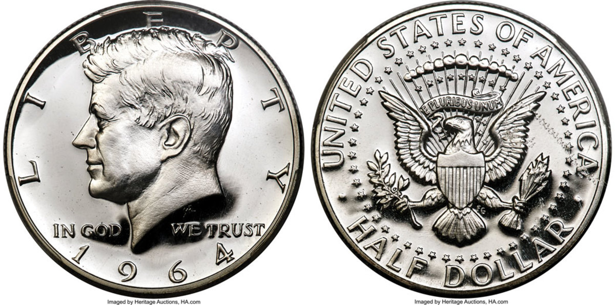 1964 Kennedy Half Dollar  (Images Courtesy of Heritage Auctions) 