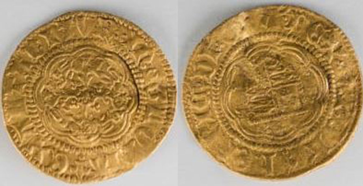 The discovery of this English gold quarter noble may change the date of the earliest known European visit to Newfoundland. 