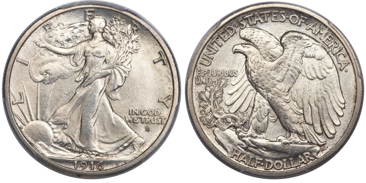 1916-S Walking Liberty Half Dollar 
