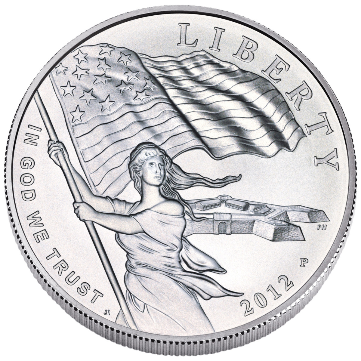 2012 Star-Spangled Banner uncirculated silver dollar commemorative. (Image courtesy United States Mint.)