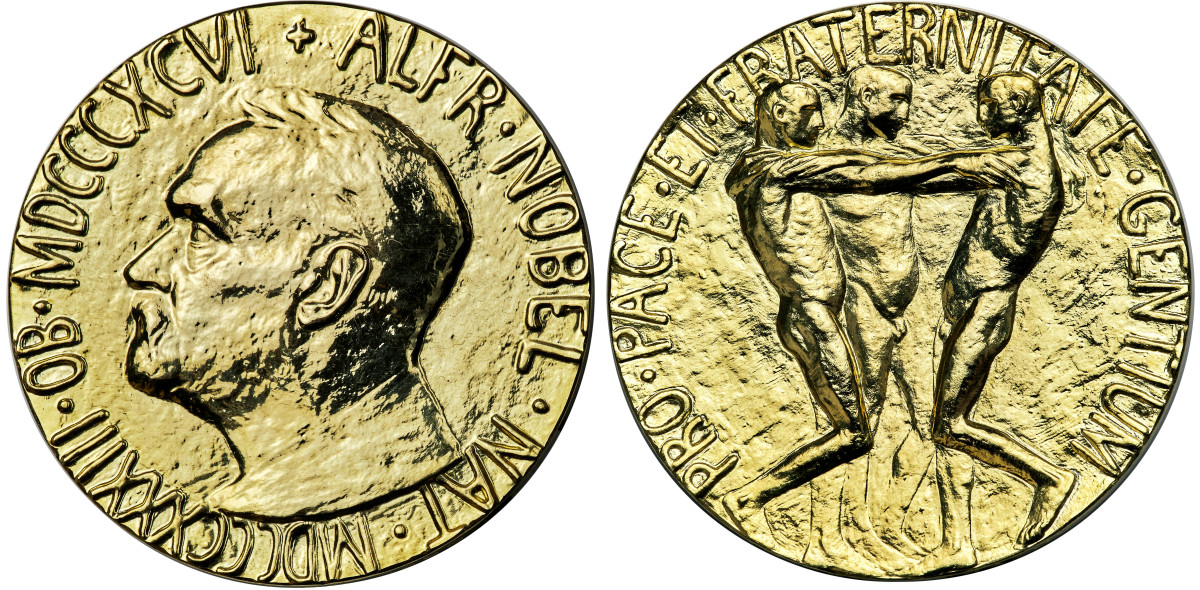 Dmitry Muratov's 2021 Nobel Peace Prize medal sold at auction for a record $103.5 million. Image courtesy of Heritage Auctions.