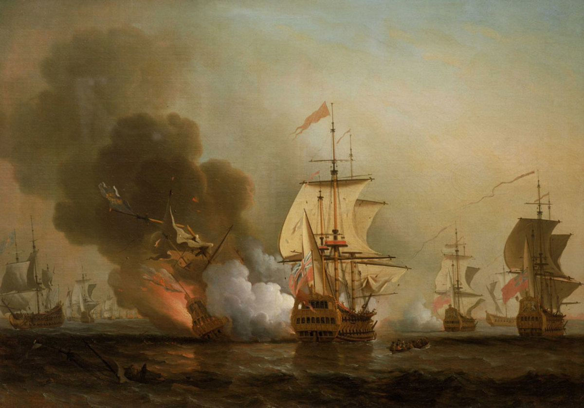 English artist Samuel Scott (1702-1772) depicted the San José being sunk during heavy fighting with the British in 1708 in this oil painting, "Action off Cartagena, 28 May 1708," thought to have been painted sometime between 1743-1747.