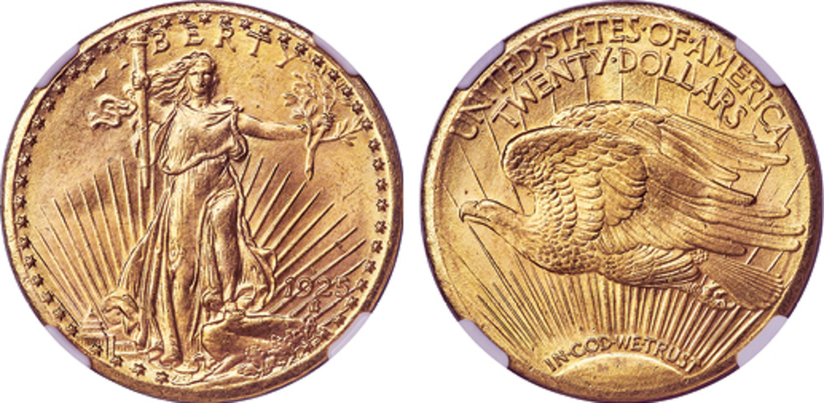A 1925-S double eagle brought an impressive $180,000.