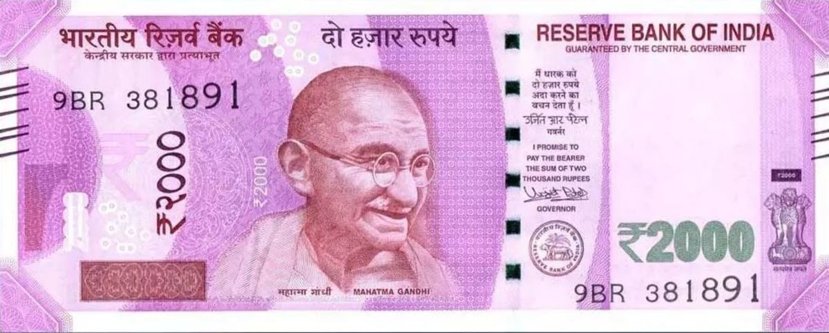 India is shifting away from using ₹2,000- or 2,000-rupee bank notes to lower denominations.