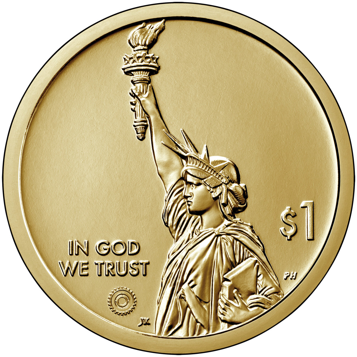 Common obverse of the American Innovation dollar. (Image courtesy United States Mint.)