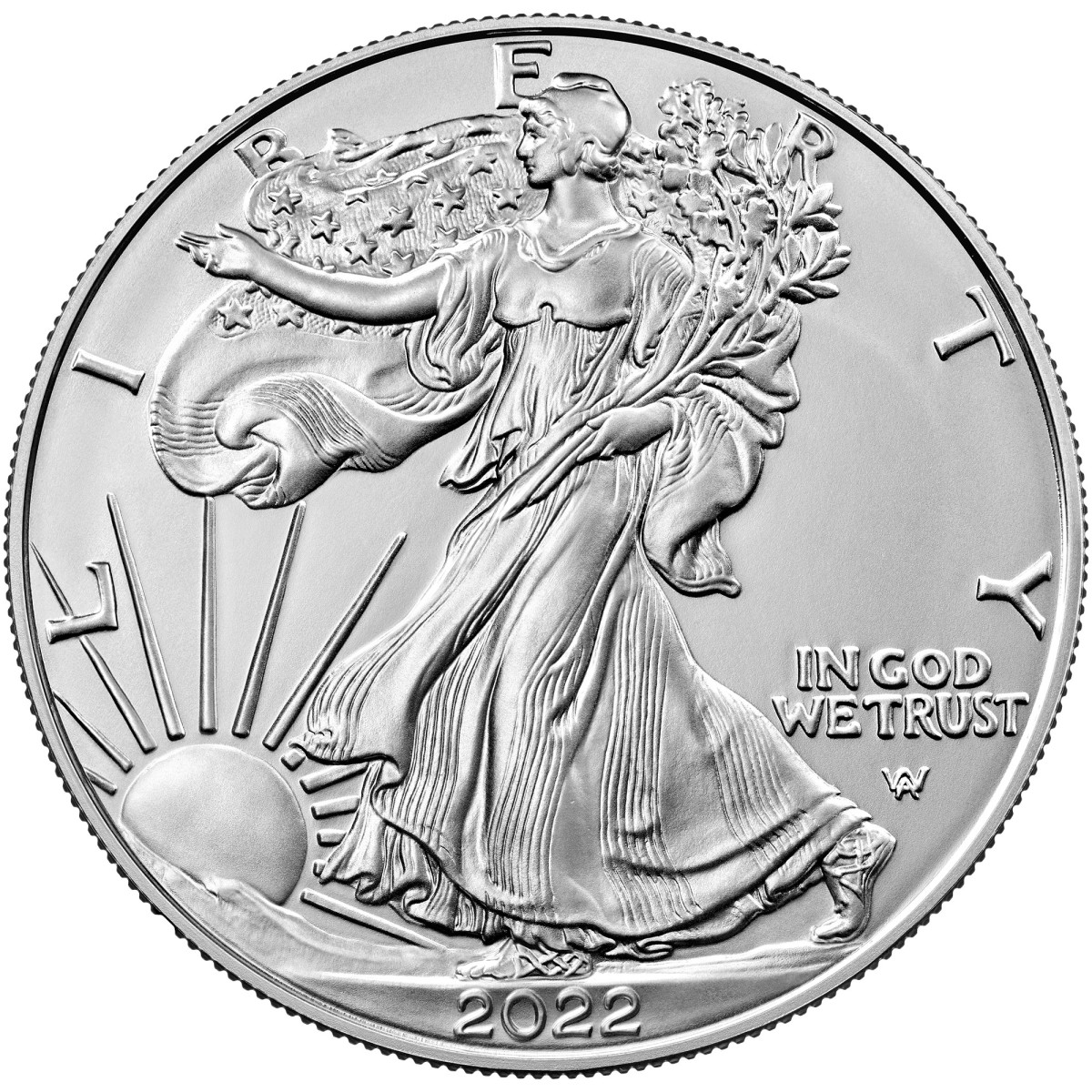 2022 silver bullion American Eagle. (Image courtesy United States Mint.)