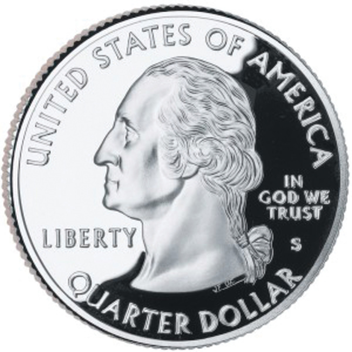 The standard obverse design for the quarter which has been used since 1932. (Images courtesy of the U.S. Mint)