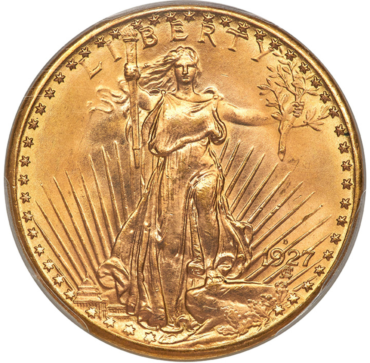 Bob R. Simpson Collection 1927-D Saint-Gaudens double eagle. (Image courtesy Heritage Auctions, HA.com.)
