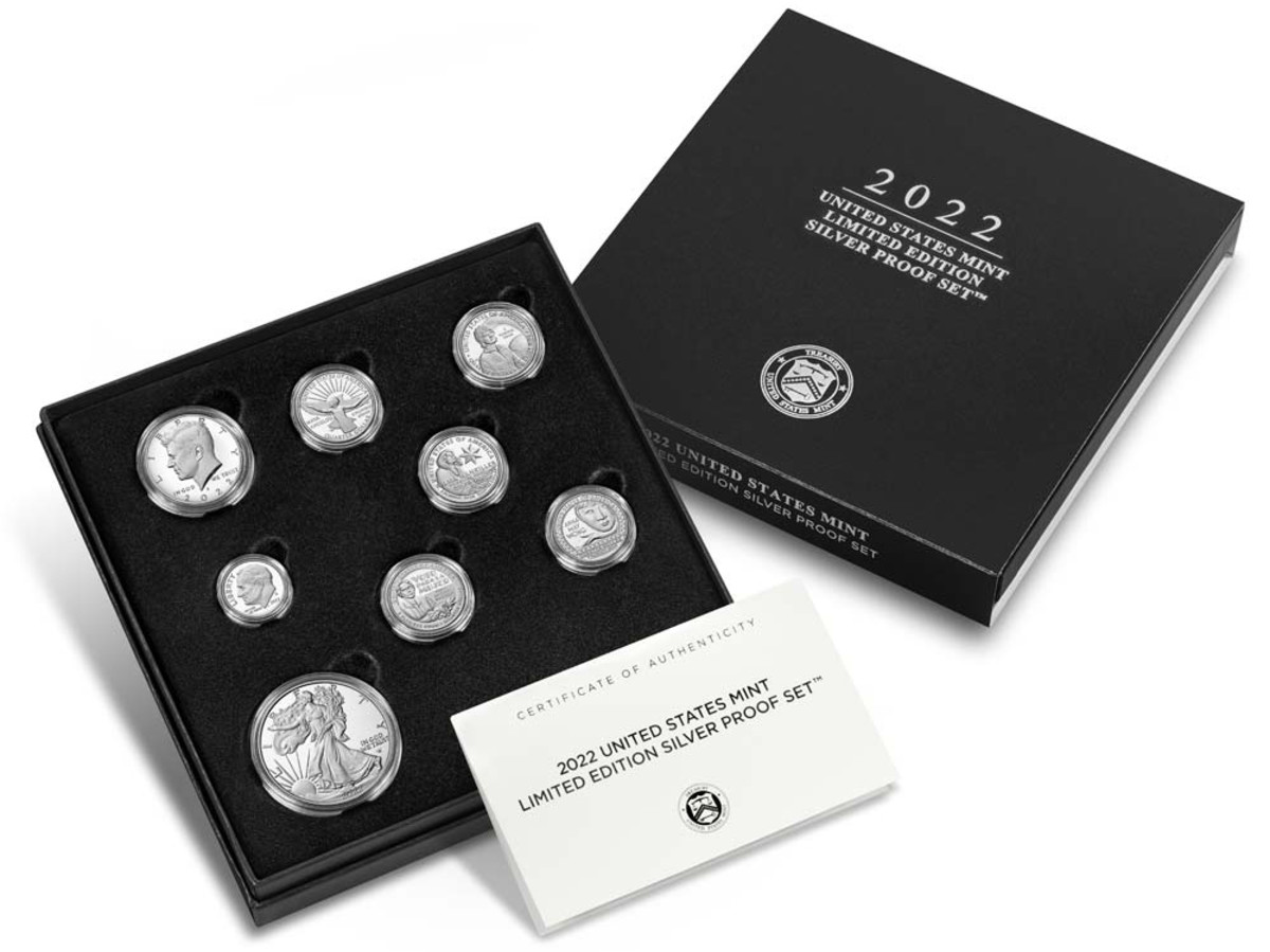 2022 Limited Edition silver proof set. (Image courtesy United States Mint.)