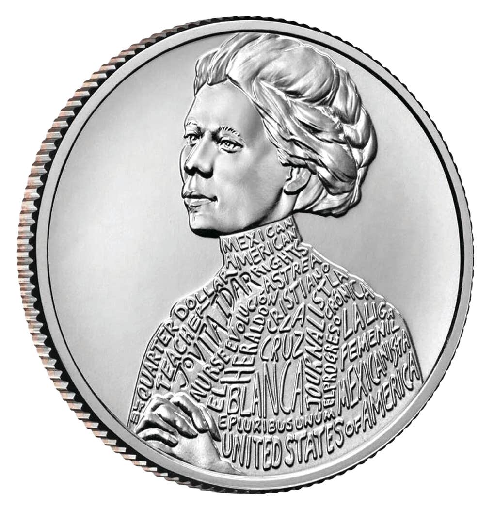 The reverse of the Jovita Idar quarter.