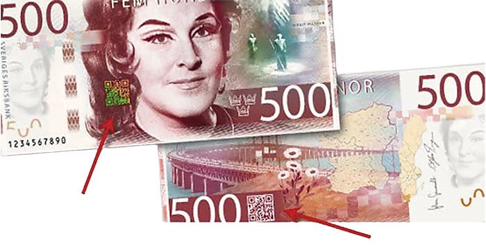 QR-Codes in Bank Notes