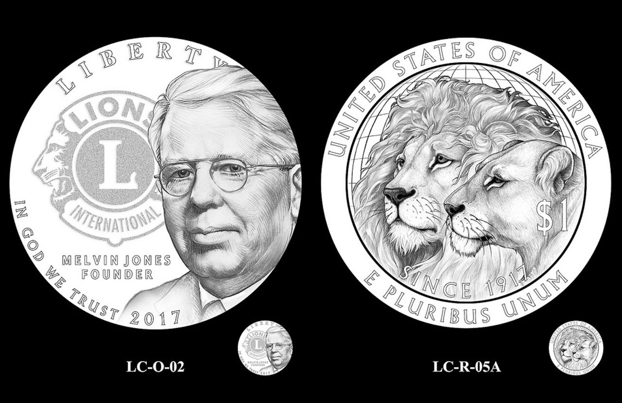 2017 Lions Clubs 100周年銀貨 記念プルーフ銀貨 2017-P Lions Clubs International Centennial UNC Silver