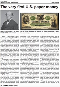Provenance of very first federal notes - Numismatic News